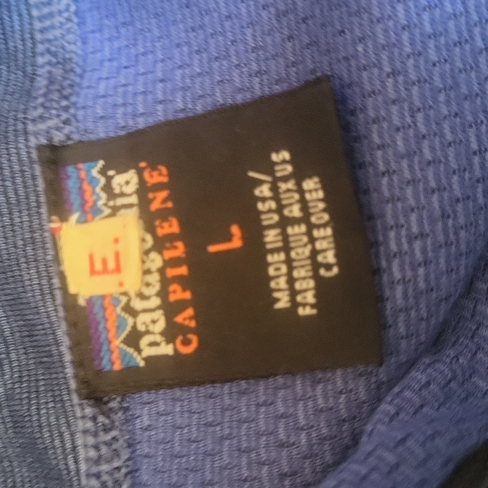 Patagonia Capilene Midweight Quarter Zip Blue Top Base Layer Shirt - Picture 4 of 4